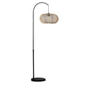 Helle Rattan-Stehlampe Claira mit natürlichem Design