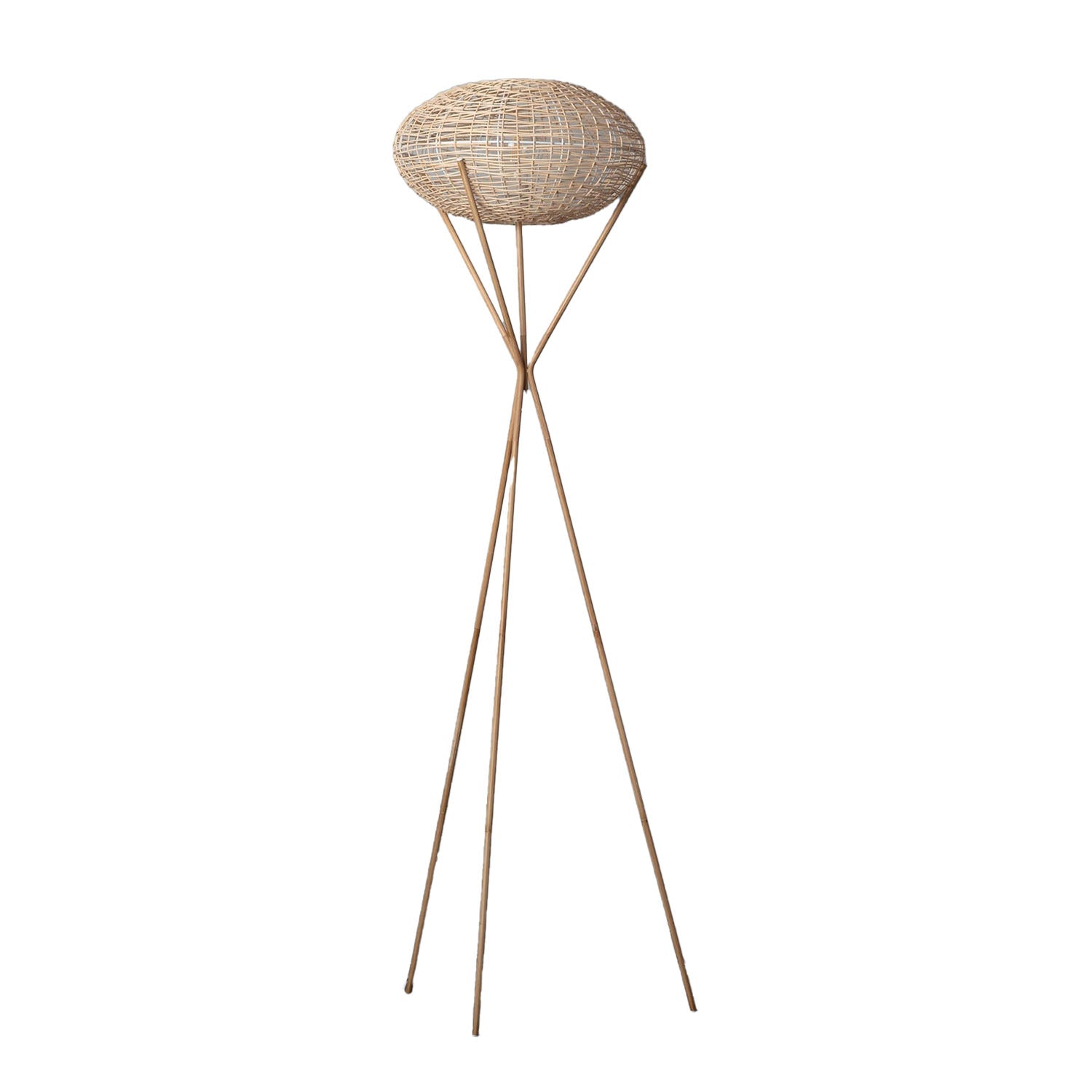 Design-Rattan-Stehlampe Votcha